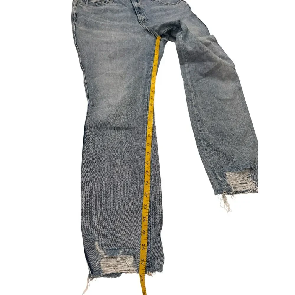 GOOD AMERICAN Good High Waist Crop Skinny Jeans in Light Wash Size 15 Womens